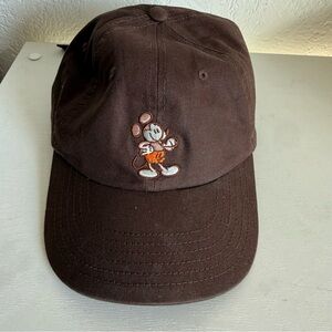 Disney Mickey Mouse Baseball Hat Cap Chocolate Brown Vintage Mickey